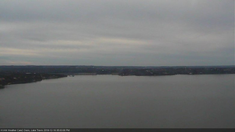 Lake Travis webcam, December 16, 2018 4:05 PM CT