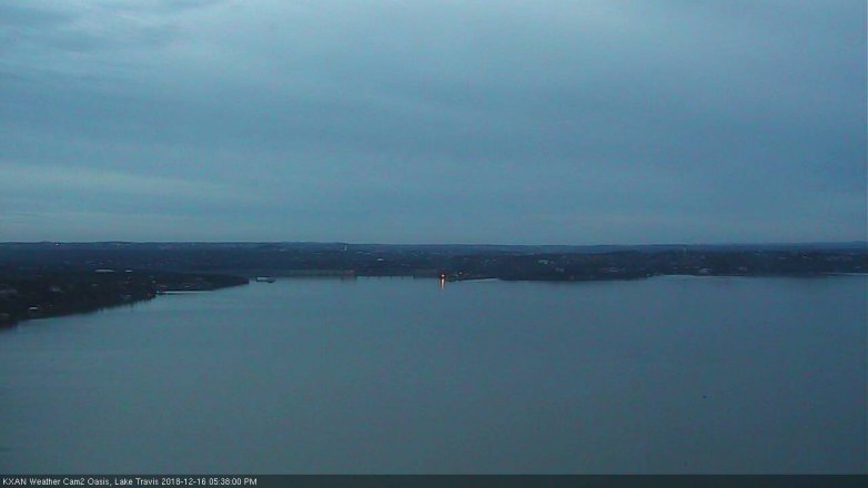 Lake Travis webcam, December 16, 2018 4:40 PM CT