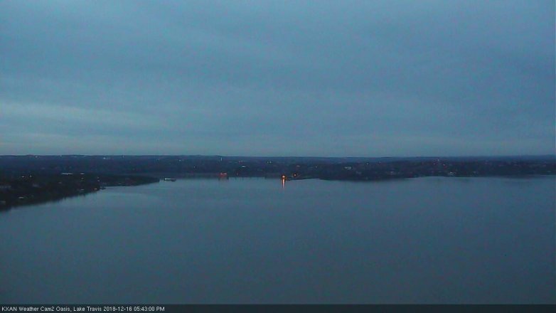 Lake Travis webcam, December 16, 2018 4:45 PM CT