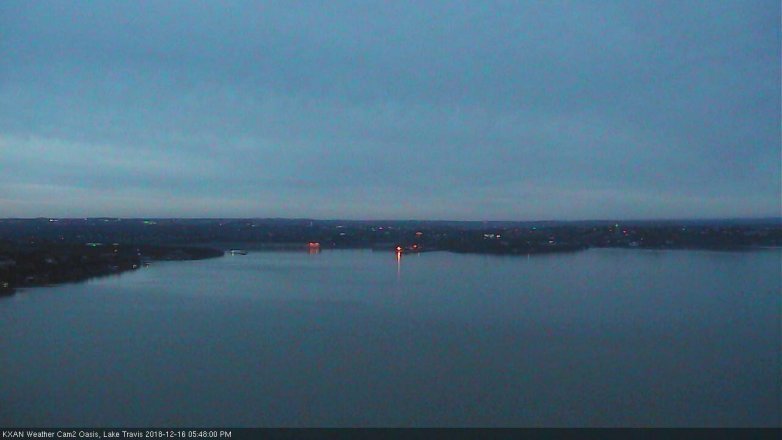 Lake Travis webcam, December 16, 2018 4:50 PM CT
