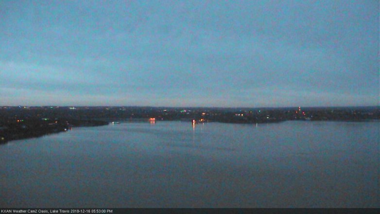 Lake Travis webcam, December 16, 2018 4:55 PM CT
