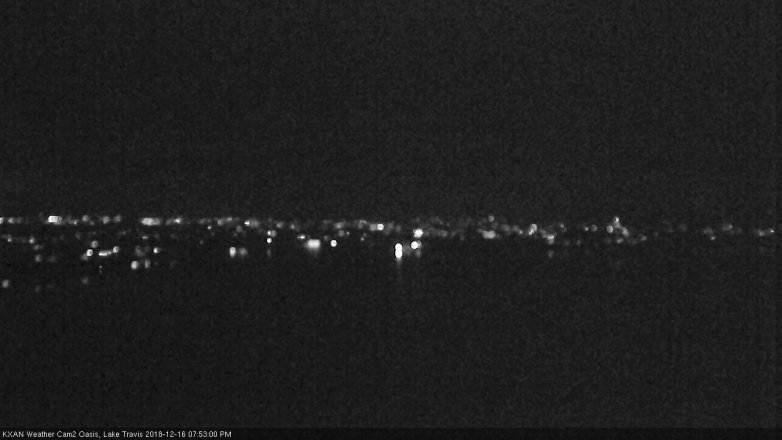 Lake Travis webcam, December 16, 2018 6:55 PM CT