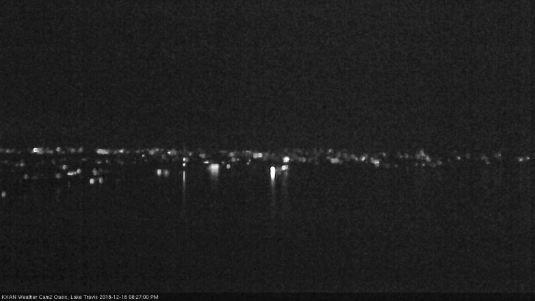 Lake Travis webcam, December 16, 2018 7:30 PM CT