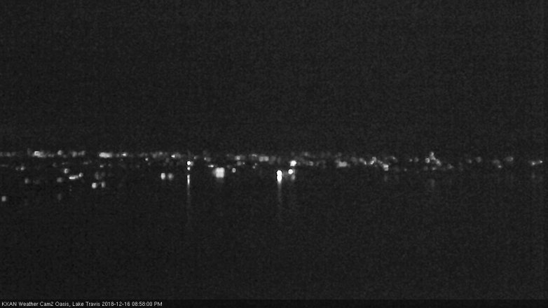 Lake Travis webcam, December 16, 2018 8:00 PM CT