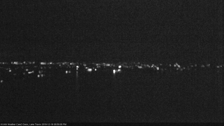 Lake Travis webcam, December 16, 2018 9:00 PM CT