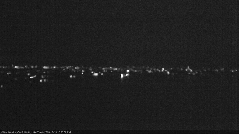 Lake Travis webcam, December 16, 2018 9:05 PM CT