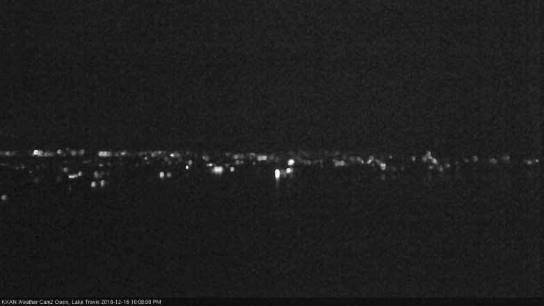 Lake Travis webcam, December 16, 2018 9:10 PM CT