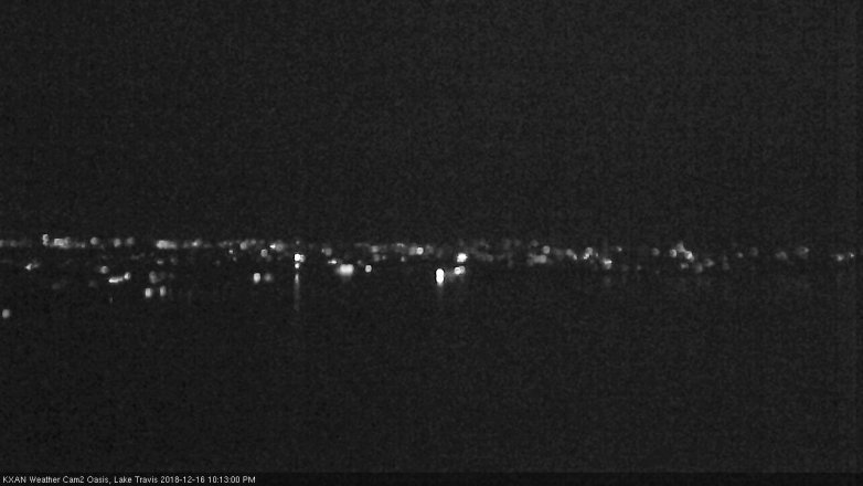 Lake Travis webcam, December 16, 2018 9:15 PM CT