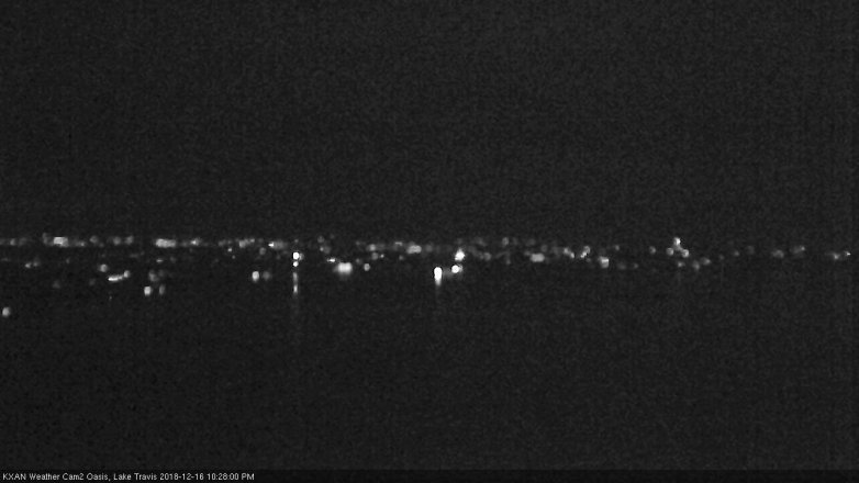 Lake Travis webcam, December 16, 2018 9:30 PM CT