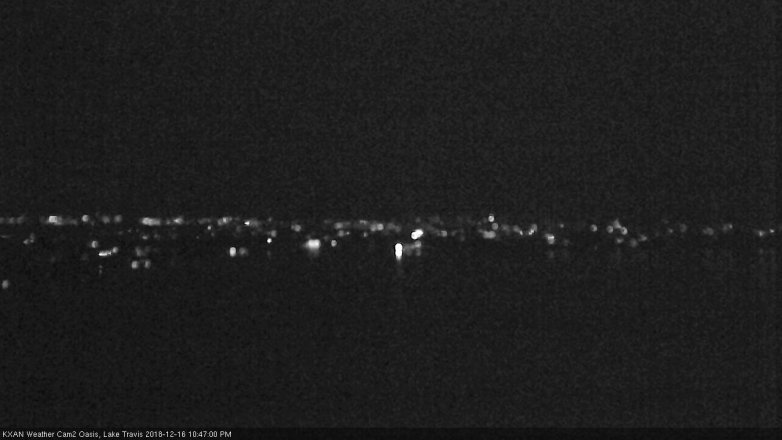 Lake Travis webcam, December 16, 2018 9:50 PM CT