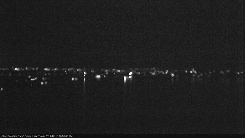 Lake Travis webcam, December 16, 2018 9:55 PM CT