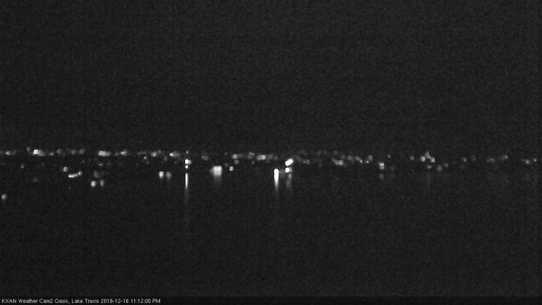 Lake Travis webcam, December 16, 2018 10:15 PM CT