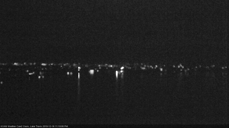 Lake Travis webcam, December 16, 2018 10:20 PM CT