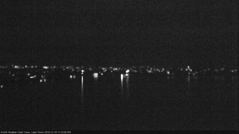 Lake Travis webcam, December 16, 2018 10:25 PM CT