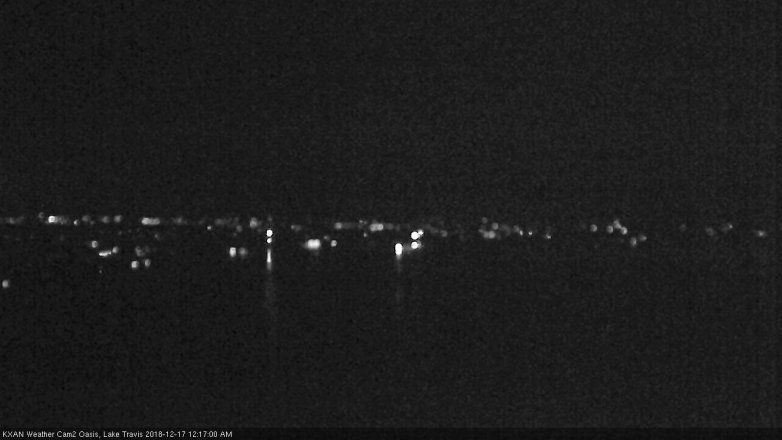 Lake Travis webcam, December 16, 2018 11:20 PM CT