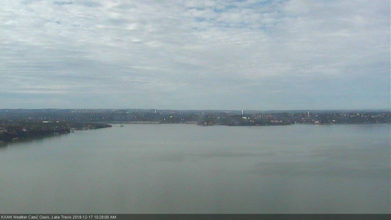 Lake Travis webcam, December 17, 2018 9:30 AM CT