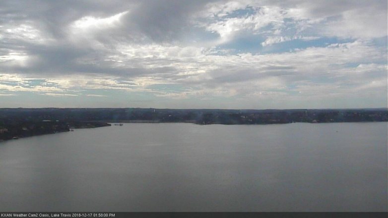 Lake Travis webcam, December 17, 2018 1:00 PM CT