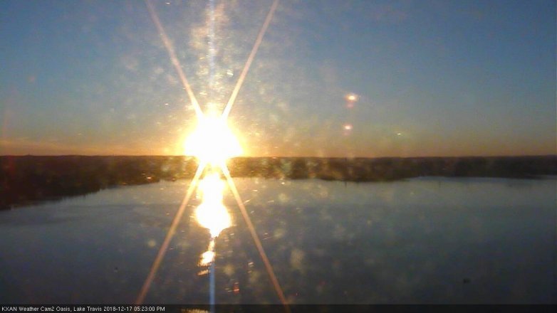 Lake Travis webcam, December 17, 2018 4:25 PM CT
