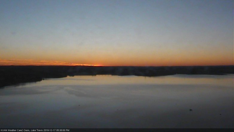Lake Travis webcam, December 17, 2018 4:40 PM CT