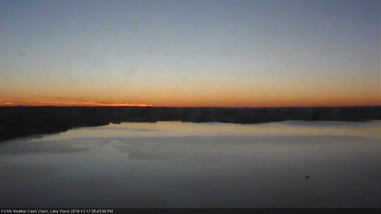 Lake Travis webcam, December 17, 2018 4:45 PM CT
