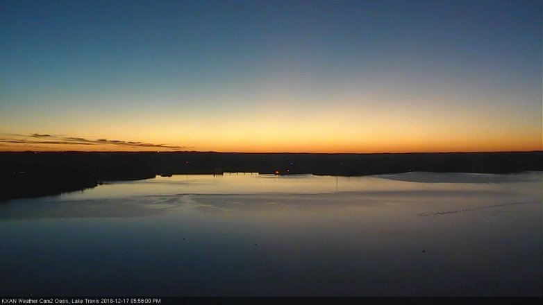 Lake Travis webcam, December 17, 2018 5:00 PM CT