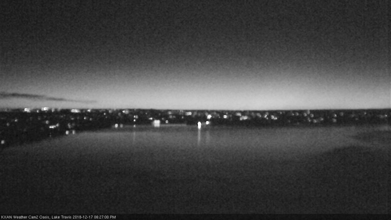 Lake Travis webcam, December 17, 2018 5:30 PM CT