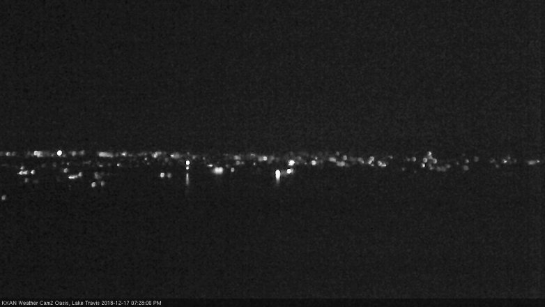Lake Travis webcam, December 17, 2018 6:30 PM CT