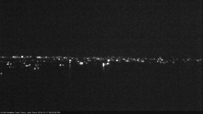 Lake Travis webcam, December 17, 2018 7:05 PM CT