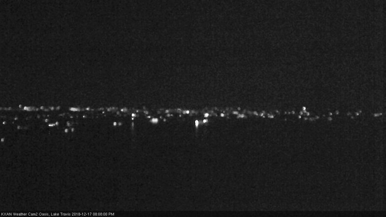 Lake Travis webcam, December 17, 2018 7:10 PM CT