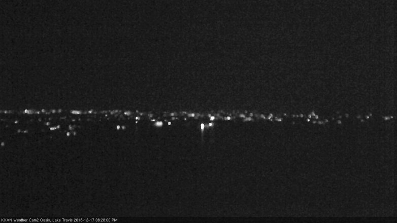 Lake Travis webcam, December 17, 2018 7:30 PM CT