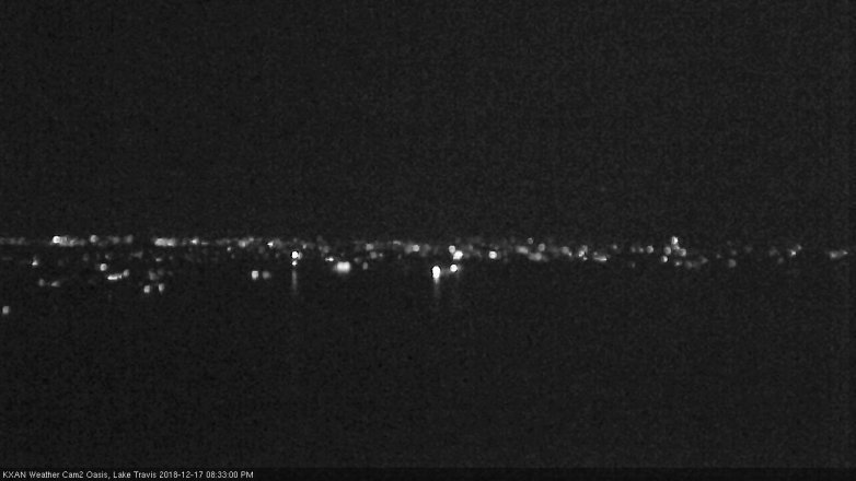 Lake Travis webcam, December 17, 2018 7:35 PM CT