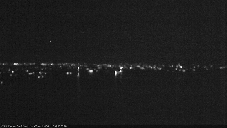 Lake Travis webcam, December 17, 2018 8:05 PM CT