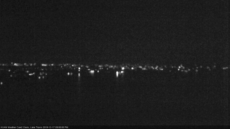 Lake Travis webcam, December 17, 2018 8:10 PM CT