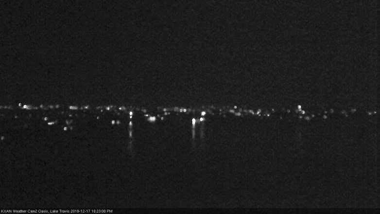 Lake Travis webcam, December 17, 2018 9:25 PM CT