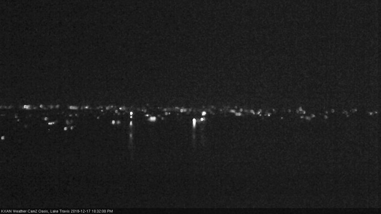 Lake Travis webcam, December 17, 2018 9:35 PM CT