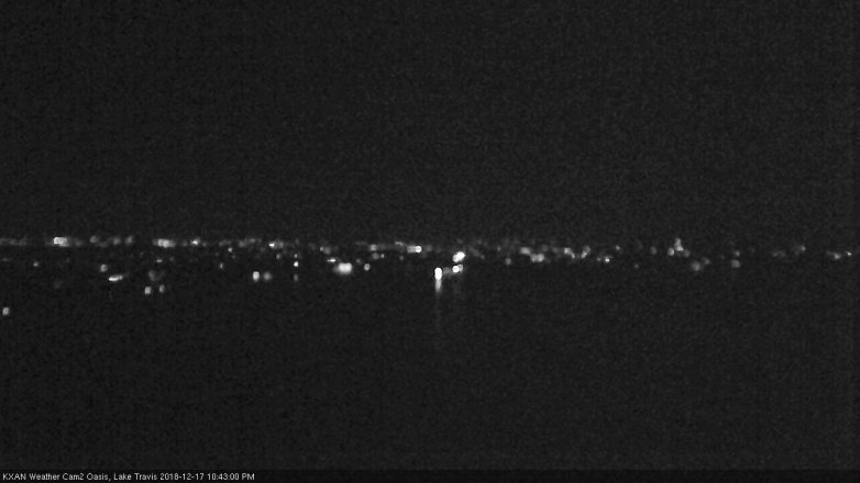 Lake Travis webcam, December 17, 2018 9:45 PM CT