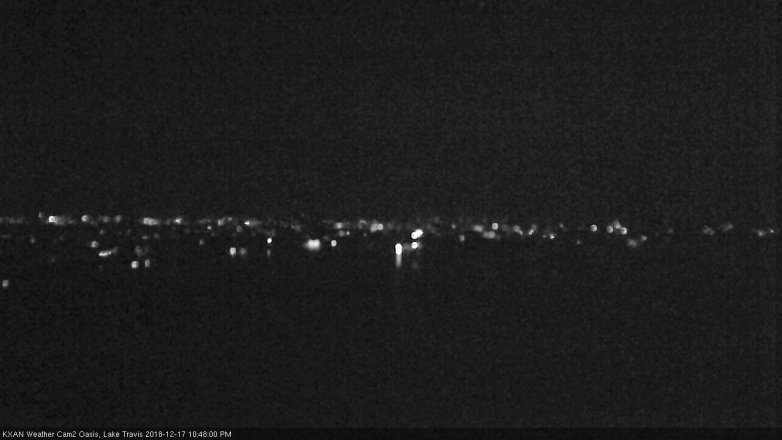 Lake Travis webcam, December 17, 2018 9:50 PM CT