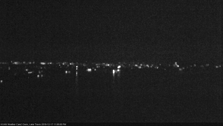 Lake Travis webcam, December 17, 2018 10:10 PM CT