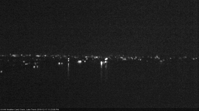 Lake Travis webcam, December 17, 2018 10:25 PM CT