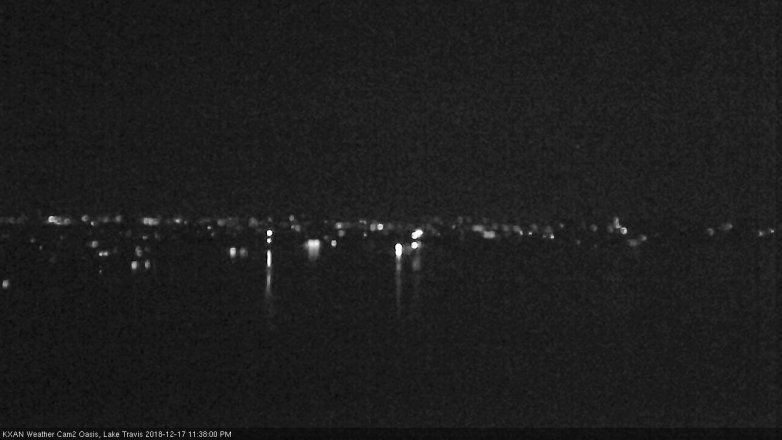 Lake Travis webcam, December 17, 2018 10:40 PM CT