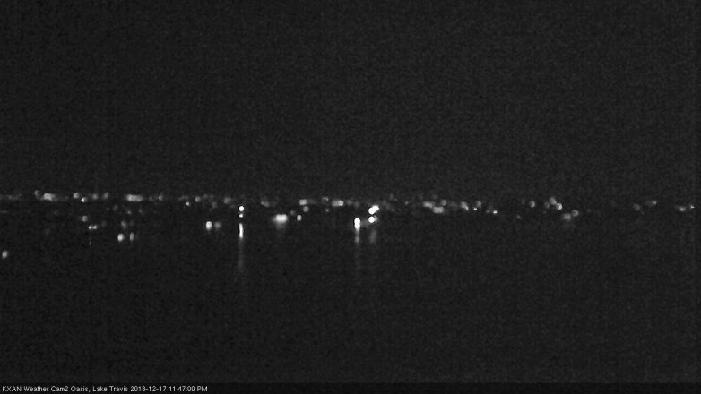 Lake Travis webcam, December 17, 2018 10:50 PM CT