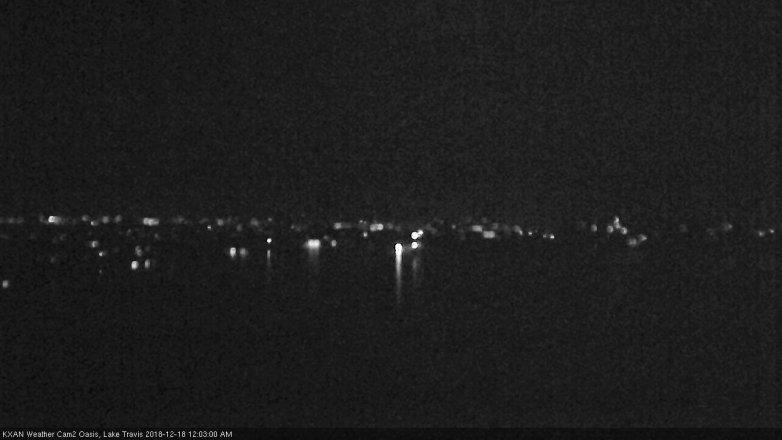 Lake Travis webcam, December 17, 2018 11:05 PM CT