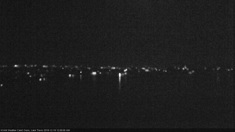 Lake Travis webcam, December 17, 2018 11:10 PM CT