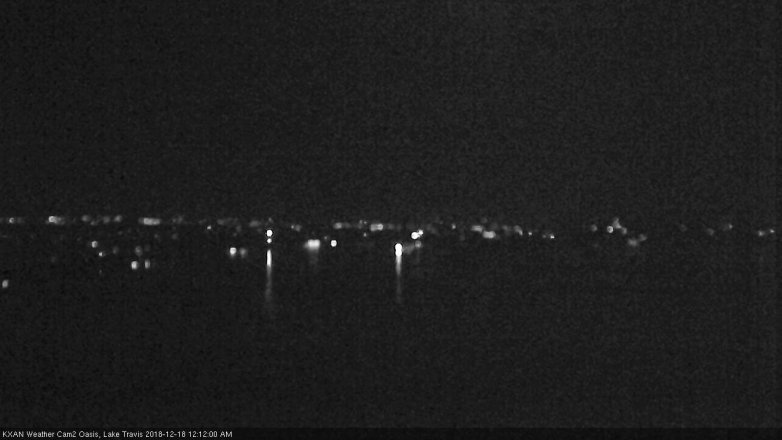 Lake Travis webcam, December 17, 2018 11:15 PM CT