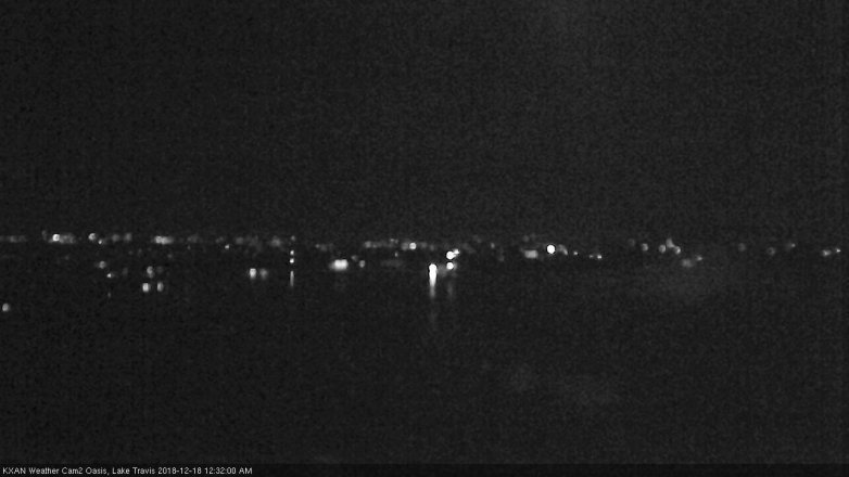 Lake Travis webcam, December 17, 2018 11:35 PM CT