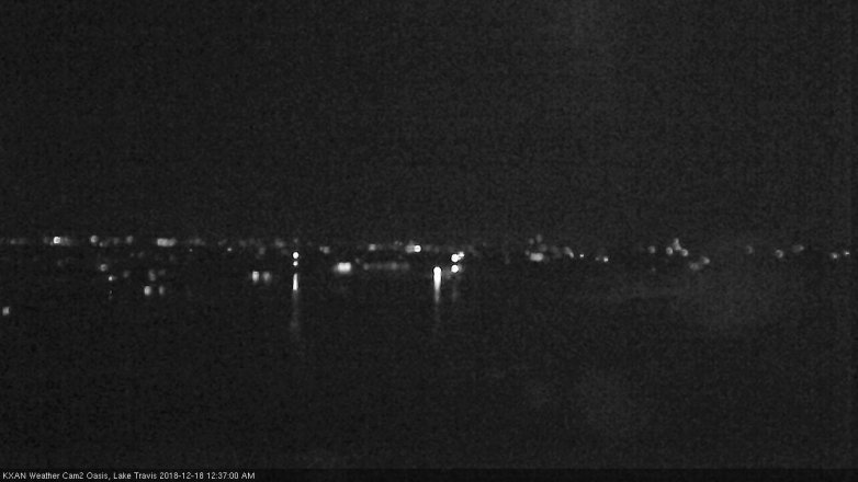 Lake Travis webcam, December 17, 2018 11:40 PM CT
