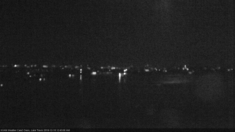 Lake Travis webcam, December 17, 2018 11:45 PM CT