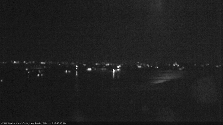 Lake Travis webcam, December 17, 2018 11:50 PM CT