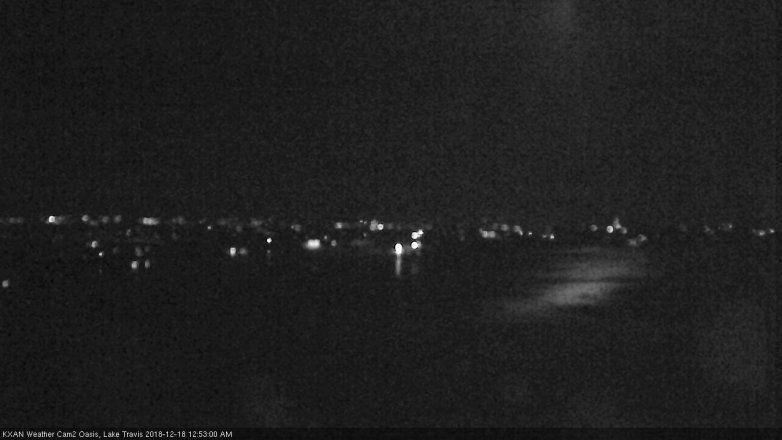 Lake Travis webcam, December 17, 2018 11:55 PM CT