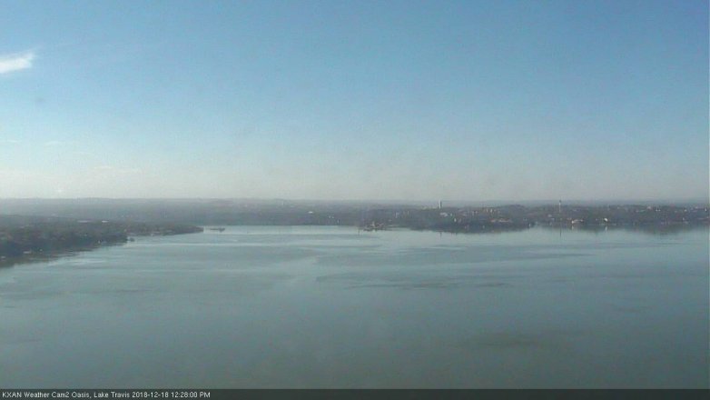 Lake Travis webcam, December 18, 2018 11:30 AM CT